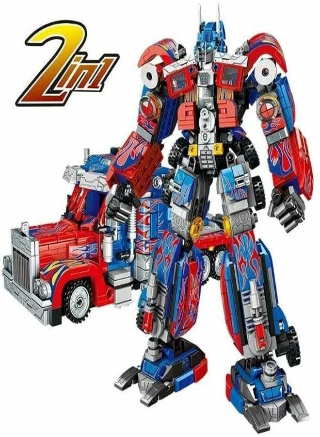 EXOMOON Robot Building Toy Set, Including 2 Transforming Robot Building Kit, Truck Soldier Overrun Soldier, Construction Truck Blocks Toys for Boys Age 6 7 8 9 10+ Year Old (643 Pieces) - Image 4